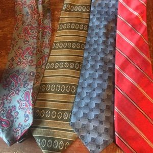 Bundle of 4 designer silk ties